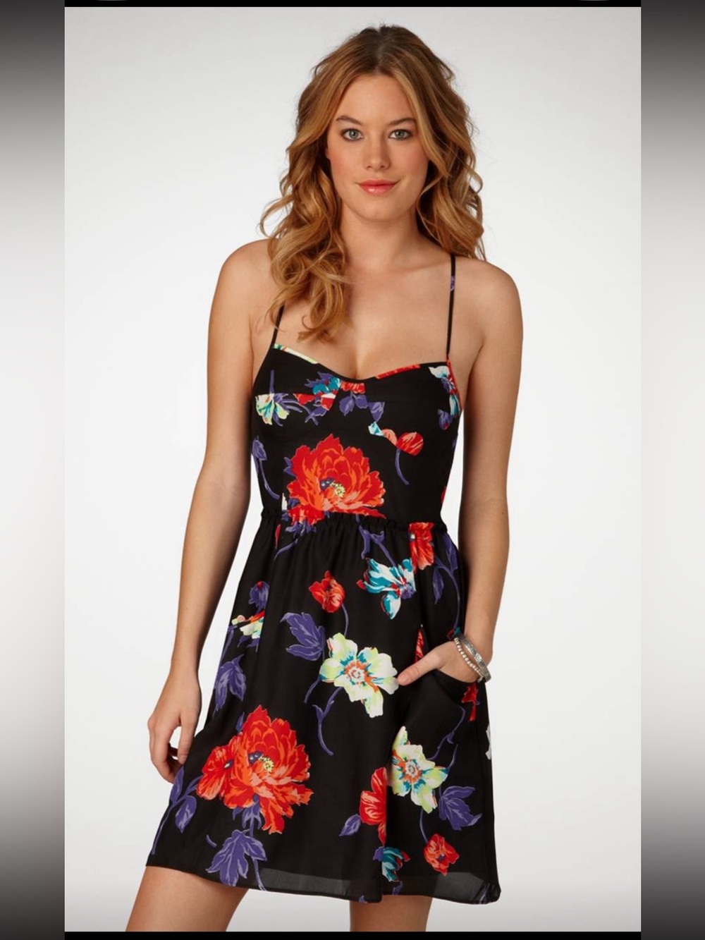 American Eagle Outfitters Black Floral Sundress Women’s Size X-Small